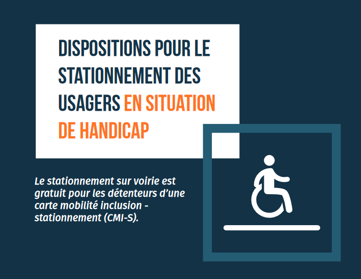 Disposition pour le stationnement des usagers en situation de handicap